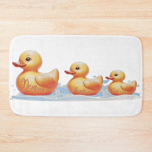 Item preview, yellow rubber ducks Mindful Demure Cutesy designed and sold by Hen-C-Art.