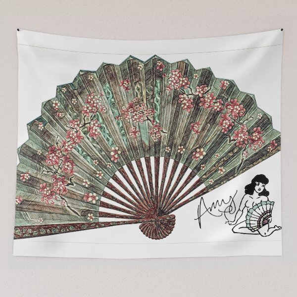Item preview, Amy's tattoo Ink Inspiration fan designed and sold by Hen-C-Art.