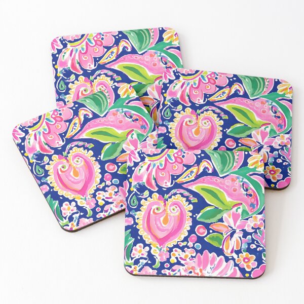 Item preview, Preppy paisley in pink and navy blue designed and sold by SophieClimaArt.