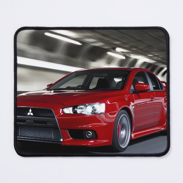 Item preview, Red Mitsubishi Lancer Evo X Poster – High-Quality Print for JDM Enthusiasts II designed and sold by AutoPopStudio.