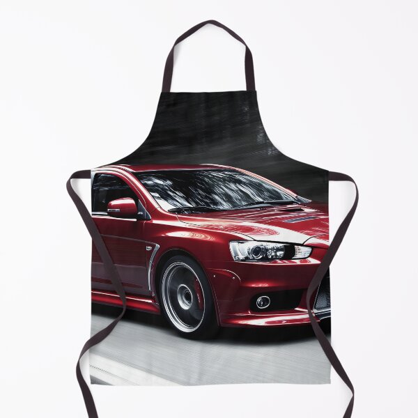 Item preview, Red Mitsubishi Lancer Evo X Poster – High-Quality Print for JDM Enthusiasts III designed and sold by AutoPopStudio.