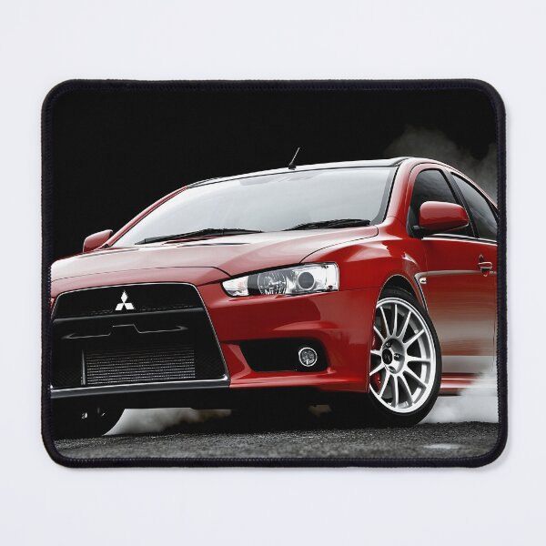 Item preview, Red Mitsubishi Lancer Evo X Poster – High-Quality Print for JDM Enthusiasts IV designed and sold by AutoPopStudio.
