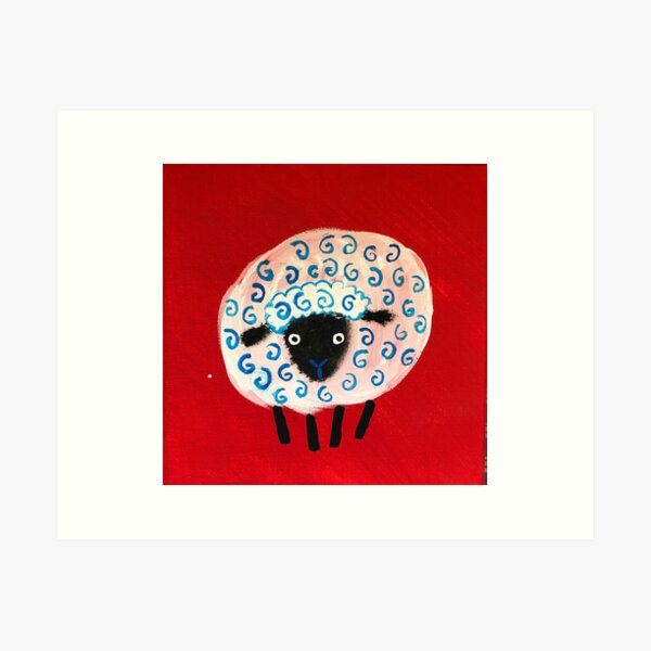 Item preview, Red Eye Contact Sheep designed and sold by TheWitchPaint.