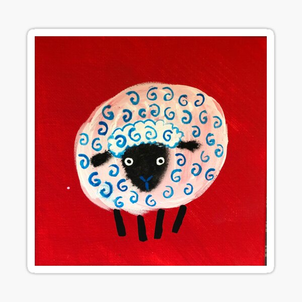 Item preview, Red Eye Contact Sheep designed and sold by TheWitchPaint.