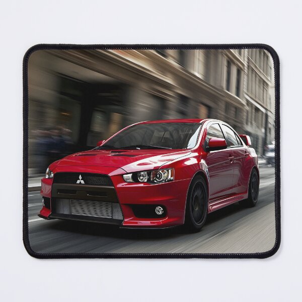 Item preview, Red Mitsubishi Lancer Evo X Poster – High-Quality Print for JDM Enthusiasts VI designed and sold by AutoPopStudio.