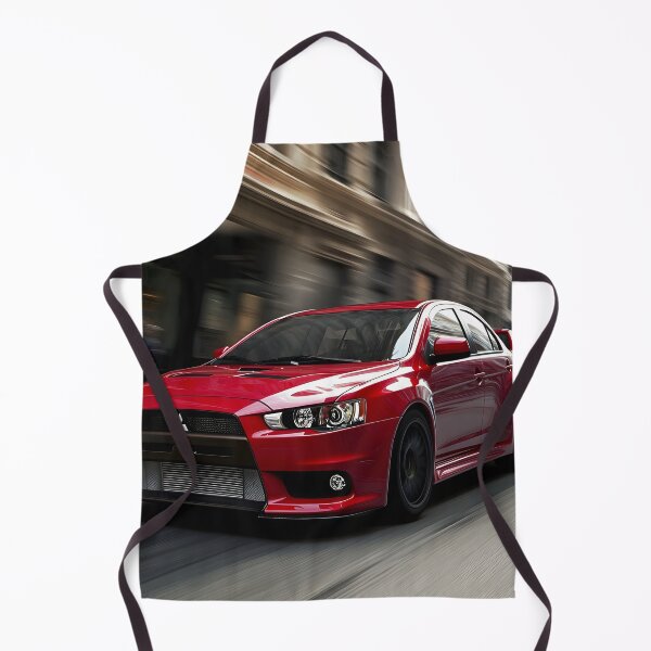 Item preview, Red Mitsubishi Lancer Evo X Poster – High-Quality Print for JDM Enthusiasts VI designed and sold by AutoPopStudio.