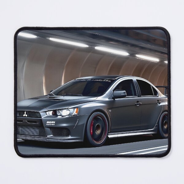 Item preview, Gunmetal Grey Mitsubishi Lancer Evo X Poster – Premium JDM Wall Art II designed and sold by AutoPopStudio.