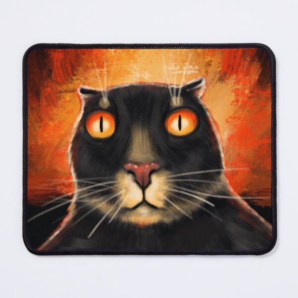Item preview, Funny meme black cat selfie on the fire background designed and sold by Makitsu Neko.