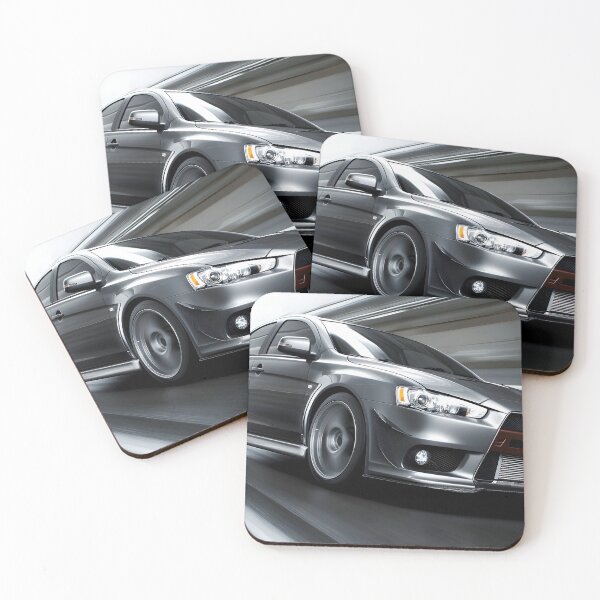 Item preview, Gunmetal Grey Mitsubishi Lancer Evo X Poster – Premium JDM Wall Art III designed and sold by AutoPopStudio.