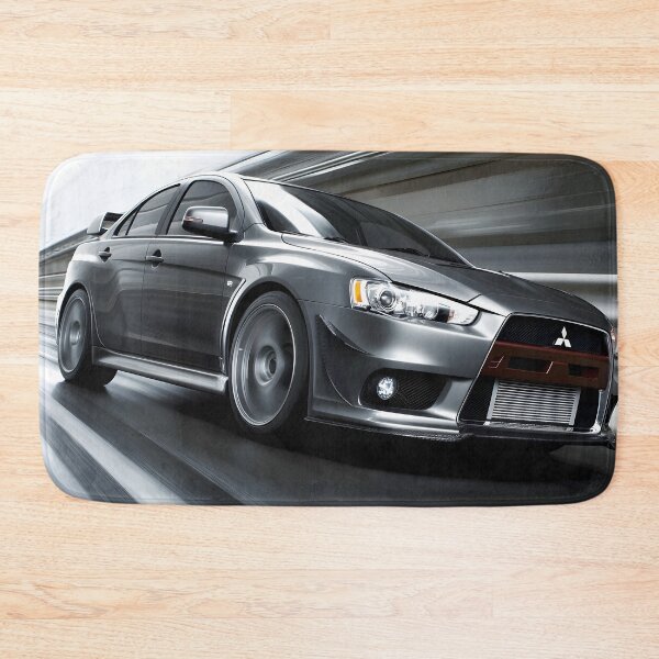 Item preview, Gunmetal Grey Mitsubishi Lancer Evo X Poster – Premium JDM Wall Art III designed and sold by AutoPopStudio.