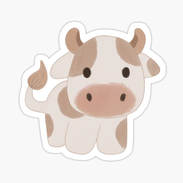 Vista previa del artículo con la obra «Vaca linda», diseñado y vendido por katiescardsandco.