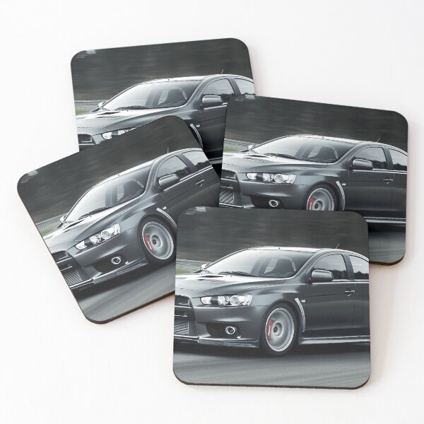 Item preview, Gunmetal Grey Mitsubishi Lancer Evo X Poster – Premium JDM Wall Art IV designed and sold by AutoPopStudio.