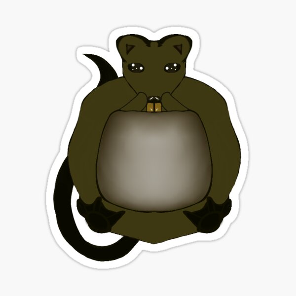 Item preview, Thikk Barnaby The Nutria Rat Sticker designed and sold by swamprathaven.