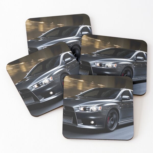 Item preview, Gunmetal Grey Mitsubishi Lancer Evo X Poster – Premium JDM Wall Art V designed and sold by AutoPopStudio.