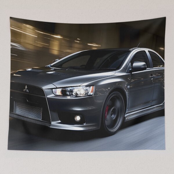 Item preview, Gunmetal Grey Mitsubishi Lancer Evo X Poster – Premium JDM Wall Art V designed and sold by AutoPopStudio.