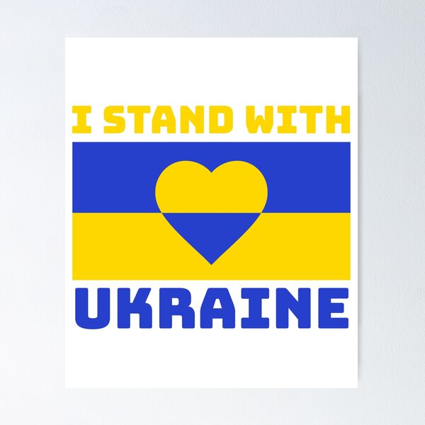 Aperçu de l'œuvre Je soutiens l'Ukraine – Soutenez la conception du drapeau ukrainien créée et vendue par Sunserize Designs.
