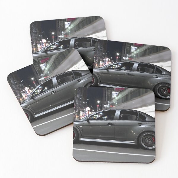 Item preview, Gunmetal Grey Mitsubishi Lancer Evo X Poster – Premium JDM Wall Art VI designed and sold by AutoPopStudio.