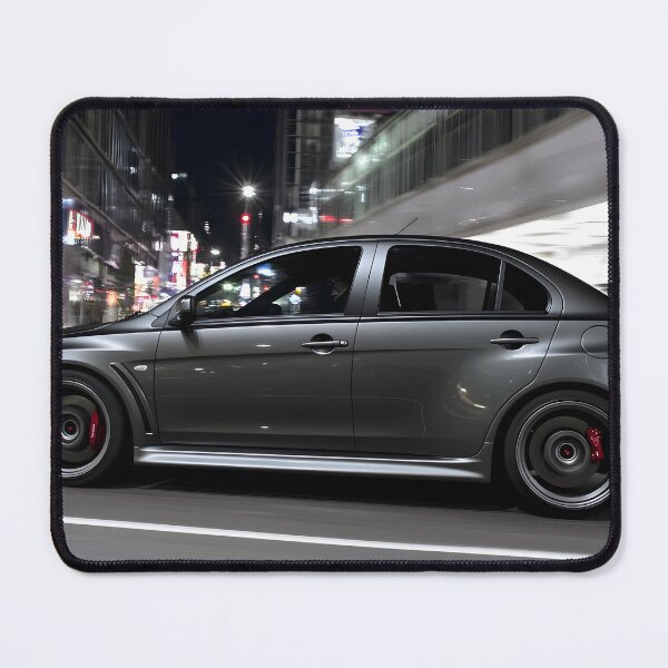Item preview, Gunmetal Grey Mitsubishi Lancer Evo X Poster – Premium JDM Wall Art VI designed and sold by AutoPopStudio.