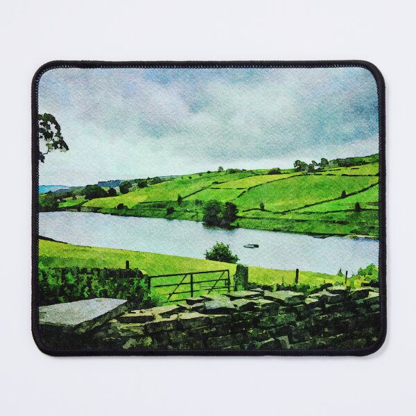 Item preview, Serene watercolor landscape of the Lake District, England showcasing nature's beauty designed and sold by GestaltImagery.