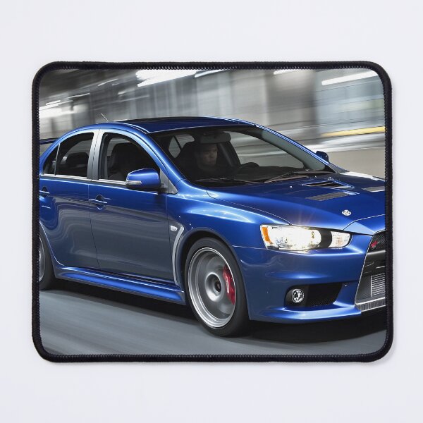 Item preview, Blue Mitsubishi Lancer Evo X Poster – JDM Performance Wall Art designed and sold by AutoPopStudio.
