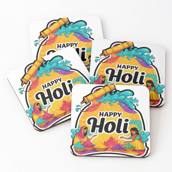 Item preview, Happy Holi Sticker – Watercolor Splash & Festive Vibes designed and sold by InevitableAum.