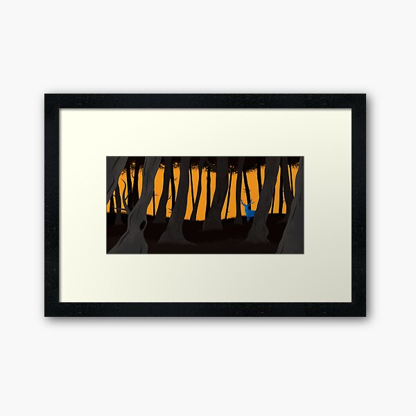 The Blue Deer Framed Art Print