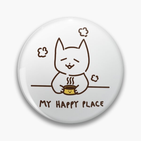 Item preview, My Happy Place, cute cat coffee sticker designed and sold by enipop.
