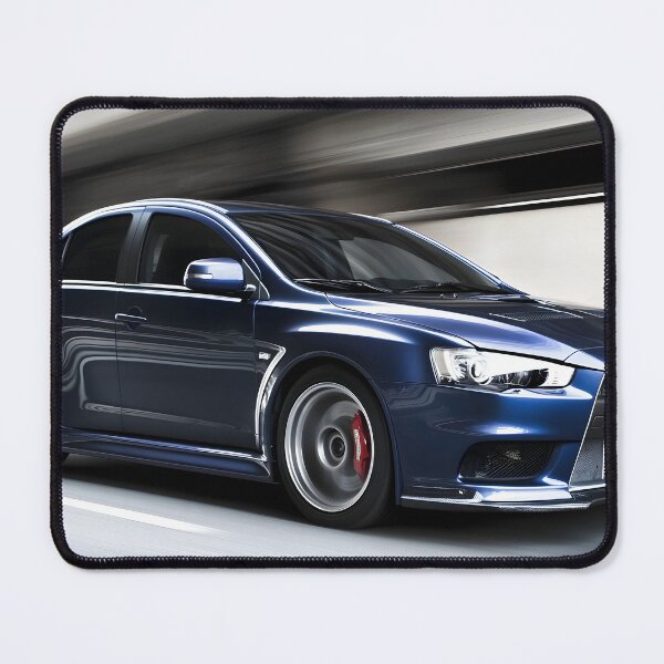 Item preview, Blue Mitsubishi Lancer Evo X Poster – JDM Performance Wall Art II designed and sold by AutoPopStudio.