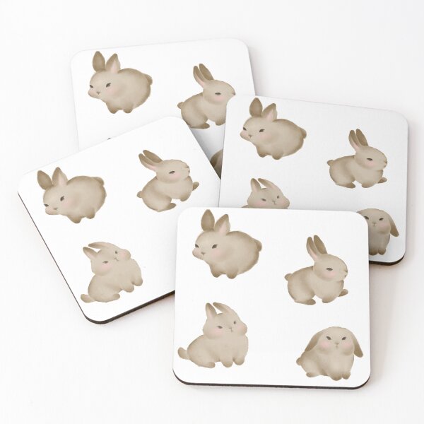 Item preview, Fluffy Bunny Stickers – Cute Bunny Art designed and sold by дітаті.