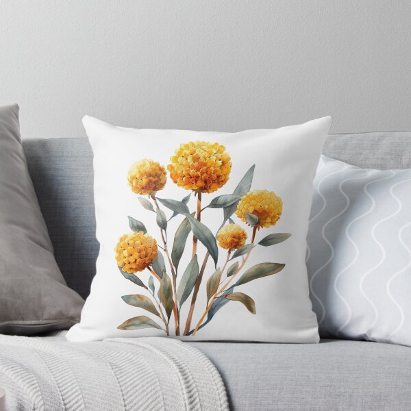 Item preview, Native Australian Flora, Flower, Billy Buttons (Craspedia) designed and sold by PapuruDesigns.