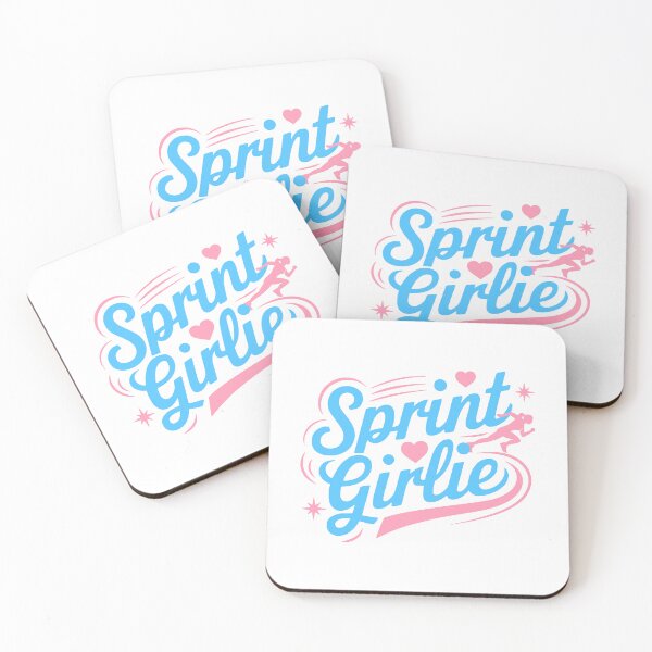 Item preview, ¡Chica que corre! Chica que corre en rosa y azul designed and sold by PMCreative.