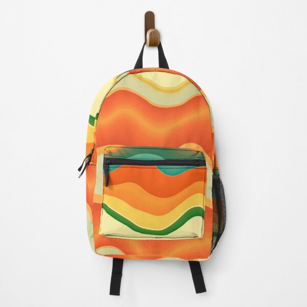 Item preview, Horizontal Wavy Zigzag Lines in Retro Yellow, Orange and Green designed and sold by KaSaPo.