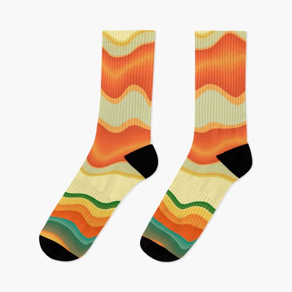 Item preview, Horizontal Wavy Zigzag Lines in Retro Yellow, Orange and Green designed and sold by KaSaPo.