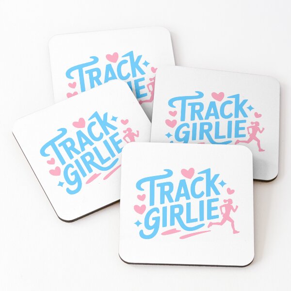 Item preview, Track Girlie! Pink And Blue Running Girl designed and sold by PMCreative.