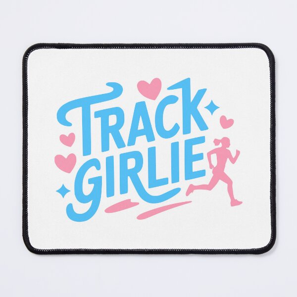 Item preview, Track Girlie! Pink And Blue Running Girl designed and sold by PMCreative.