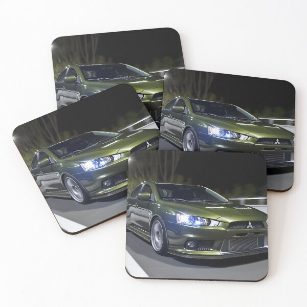 Item preview, Green Mitsubishi Lancer Evo X Poster – Bold JDM Wall Art designed and sold by AutoPopStudio.