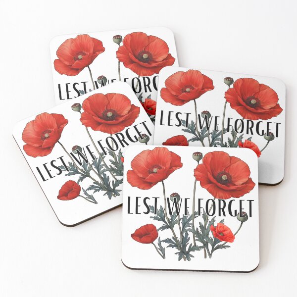 Item preview, anzac day 2025 - Lest We Forget - Red Poppy Day Australian  Men Woman Kids designed and sold by Taylor  ART.