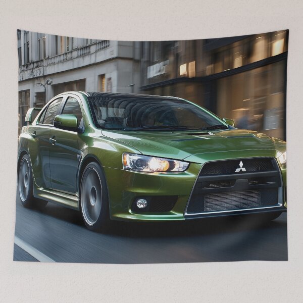 Item preview, Green Mitsubishi Lancer Evo X Poster – Bold JDM Wall Art II designed and sold by AutoPopStudio.