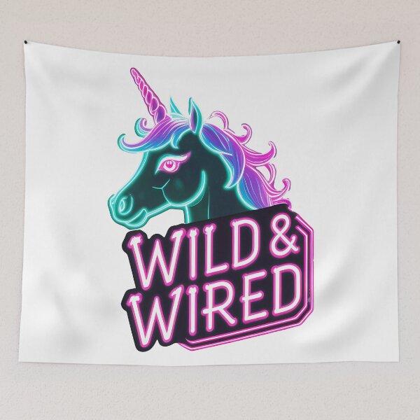 Item preview, Wild & Wired – Neon Forest Unicorn designed and sold by zoughlal.