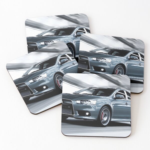 Item preview, Blue Mitsubishi Lancer Evo X Poster – JDM Performance Wall Art V designed and sold by AutoPopStudio.