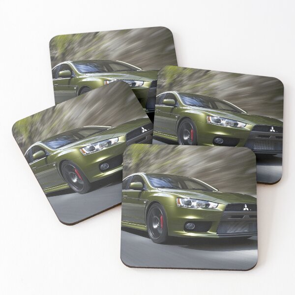 Item preview, Green Mitsubishi Lancer Evo X Poster – Bold JDM Wall Art III designed and sold by AutoPopStudio.