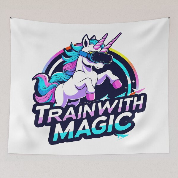 Item preview, Train with Magic – VR Fitness Unicorn designed and sold by zoughlal.