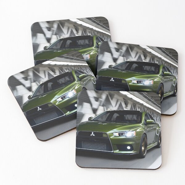 Item preview, Green Mitsubishi Lancer Evo X Poster – Bold JDM Wall Art IV designed and sold by AutoPopStudio.
