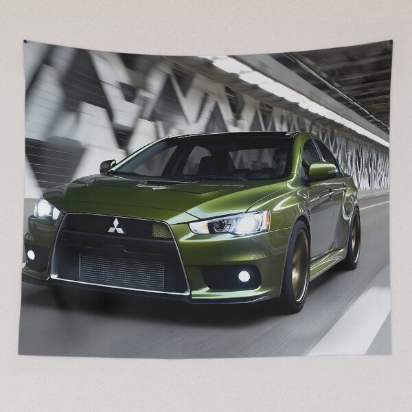 Item preview, Green Mitsubishi Lancer Evo X Poster – Bold JDM Wall Art IV designed and sold by AutoPopStudio.