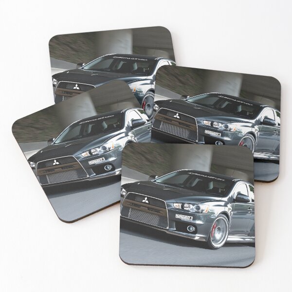 Item preview, Blue Mitsubishi Lancer Evo X Poster – JDM Performance Wall Art VI designed and sold by AutoPopStudio.