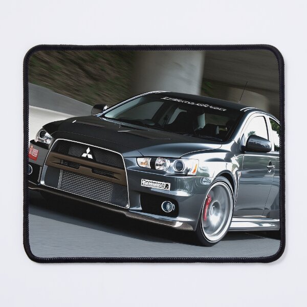 Item preview, Blue Mitsubishi Lancer Evo X Poster – JDM Performance Wall Art VI designed and sold by AutoPopStudio.