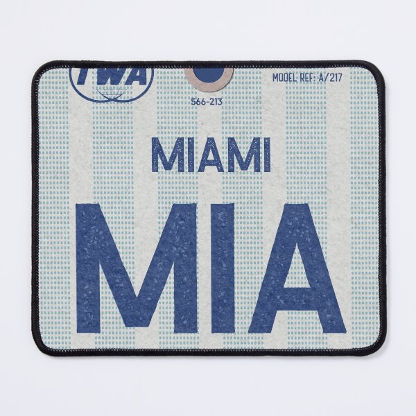 Item preview, Miami TWA retro airline tag designed and sold by LostTravelersLab.