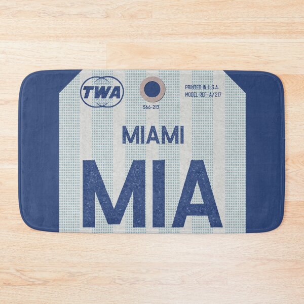 Item preview, Miami TWA retro airline tag designed and sold by LostTravelersLab.