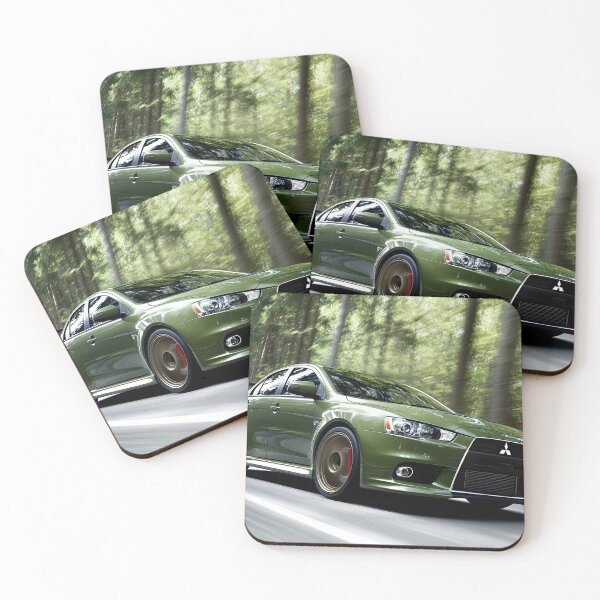 Item preview, Green Mitsubishi Lancer Evo X Poster – Bold JDM Wall Art V designed and sold by AutoPopStudio.