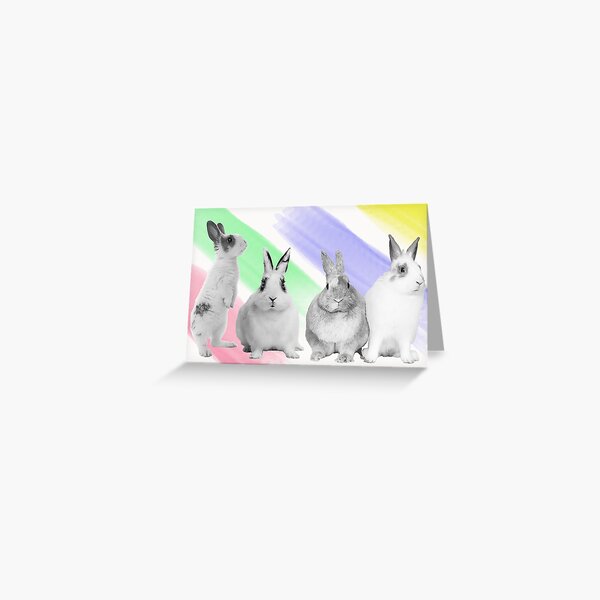 Aperçu de l'œuvre 4 lapins prêts pour Pâques. créée et vendue par ImALuckyDog.